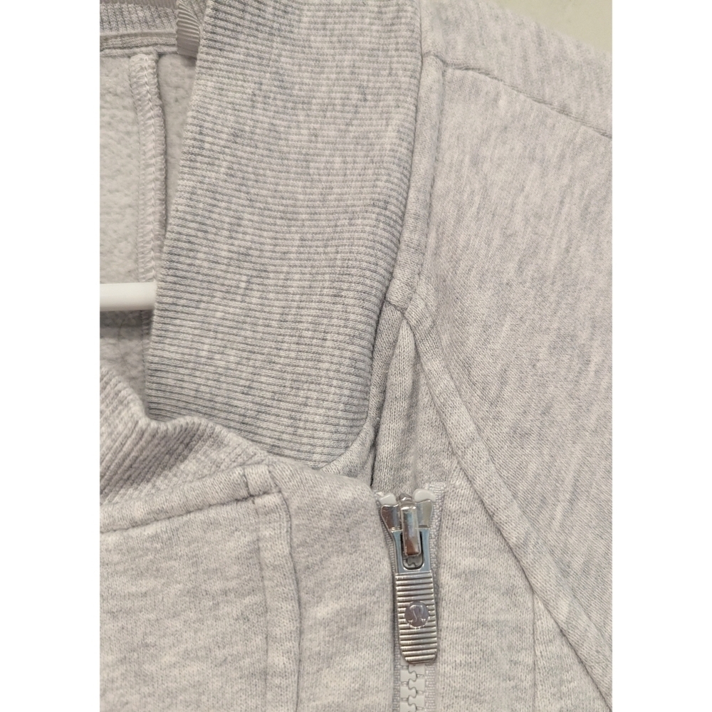 Lululemon Back To It Wrap Zip Up Sweater In Heathered Vapor Size 8 - Picture 2 of 10